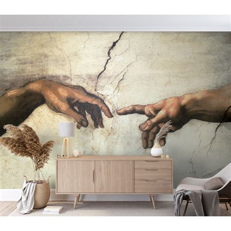 Michelangelo Finger of God Wallpaper Peel and Stick Bedroom Wallpaper ...