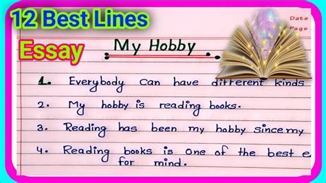 Essay On My Hobby Lines On My Hobby My Hobby Essay In English