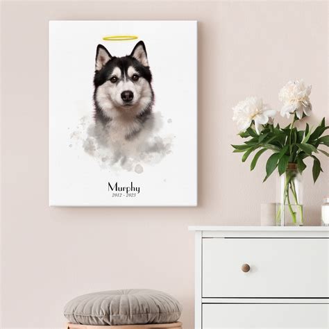 Painterly Memorial Pet Portrait Canvas Print Canvasworld