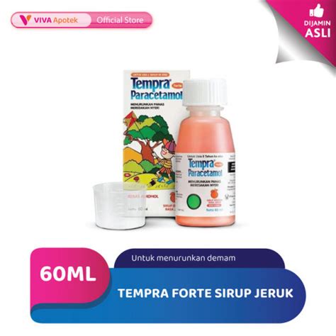 tempra forte sirup rasa jeruk meredakan demam  nyeri  ml