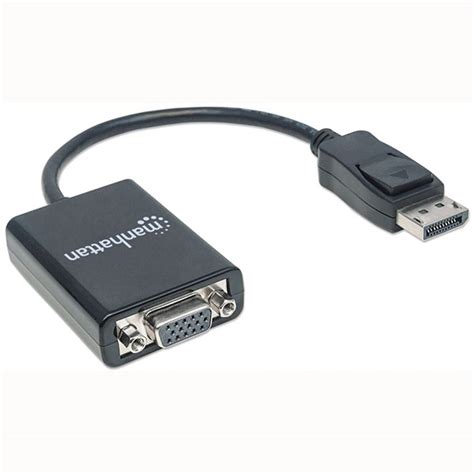 Adaptador De Display Port A Vga Manhattan Cm Color Negro