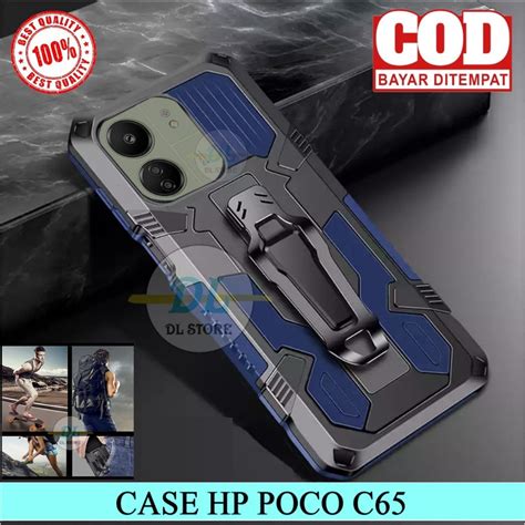 Jual Casing Hp Untuk Poco C65 Case Standing Back Klip Hard Case Robot New Cover Premium Shopee