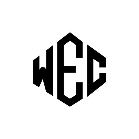 Premium Vector | Wec letter logo design with polygon shape wec polygon ...