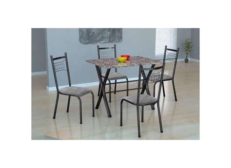 Conjunto De Mesa Miame Cm Cadeiras Lisboa E Vegetale Em