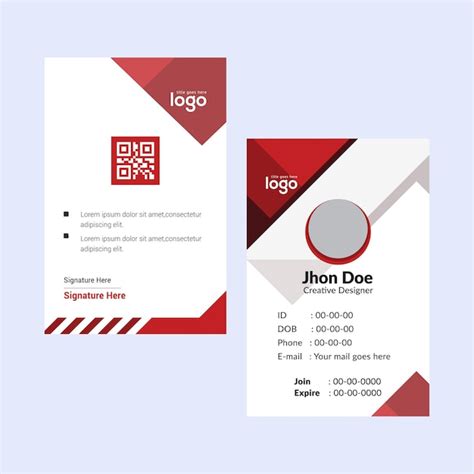 Premium Vector | Red business card template