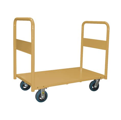 450kg Rated Steel Heavy Duty Platform Trolley 2 Handle 4 Wheel 1110