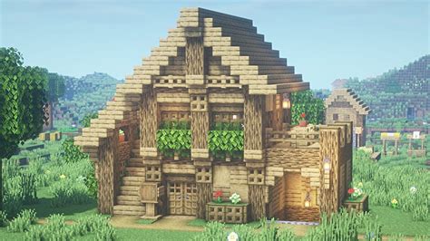 【マインクラフト】オークで作るサバイバルハウスの作り方【minecraft】how To Build A Oak Survival House