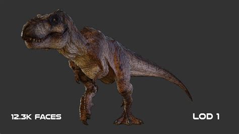 Jurassic Park Tyrannosaurus Rex 3d Model By Thebartart