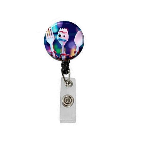 Forky Image Retractable Id Name Holder Badge Reel Etsy