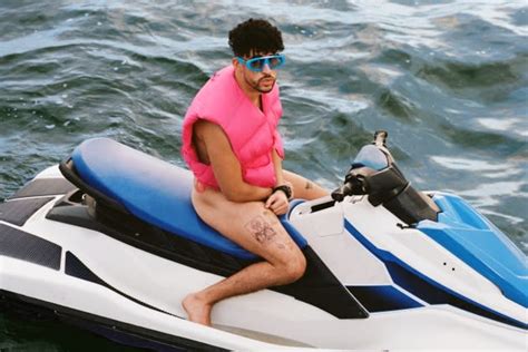 Bad Bunny Rides A Jet Ski Nearly Naked In Jacquemus Campaign