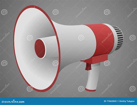 Realistic Megaphone Isolated Stock Vector Illustration Of Medium