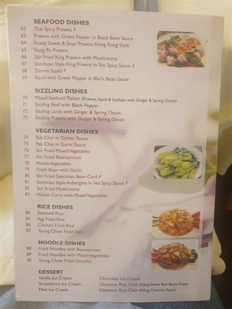 Menu At Imperial Oriental Chinese Restaurant Epsom