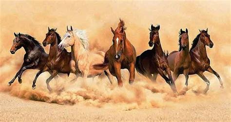 Seven Horses Canvas Painting As Per VASTU In Right Direction (With ...