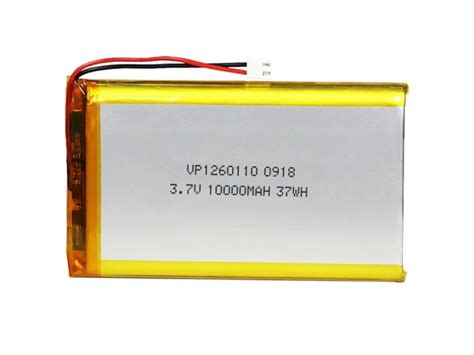 3 7V 10000mAh 1260110 Rechargeable Li Polymer Battery VCELL POWER CO