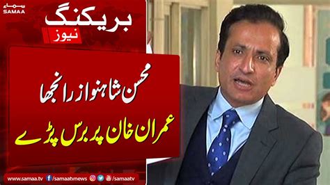 Pmln Leader Moshsin Shah Nawaz Ranjha Lashes Out At Imran Khan Samaa Tv Youtube