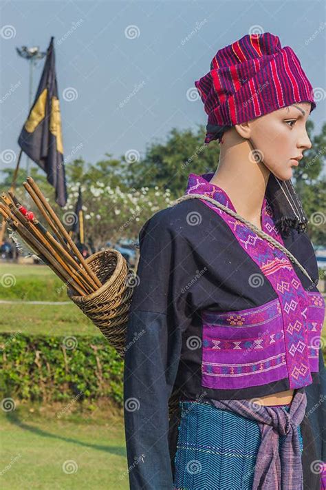 The Mannequin In Thai Traditional Costume In Ayutthaya Period For Education On Annual Festival