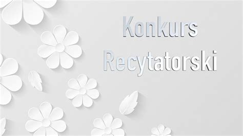 S P Sidzina KONKURS RECYTATORSKI YouTube