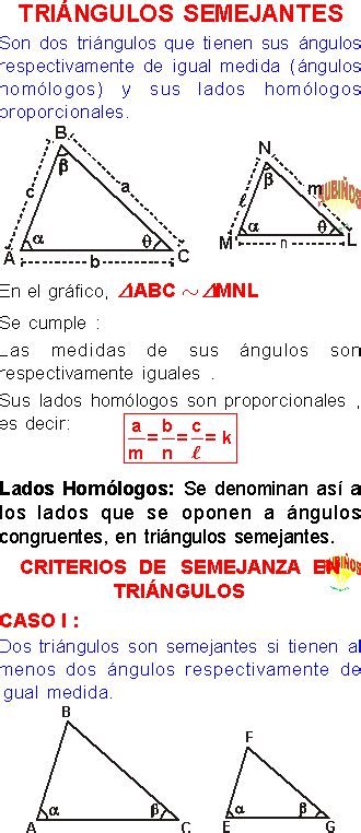 Semejanza De TriÁngulos Ejercicios Resueltos