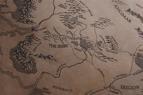 Middle Earth Map Lord Of The Rings Map