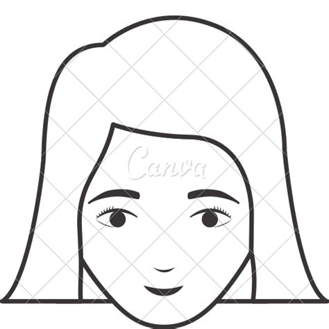 Woman Cartoon Design 素材 Canva可画