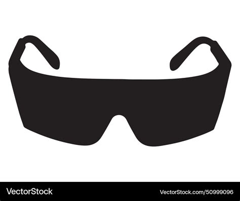 Safety goggle silhouette art Royalty Free Vector Image