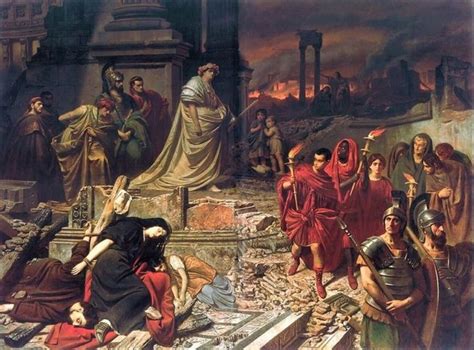 Nero e o Grande Incêndio de Roma Ideias para pintura Imperador