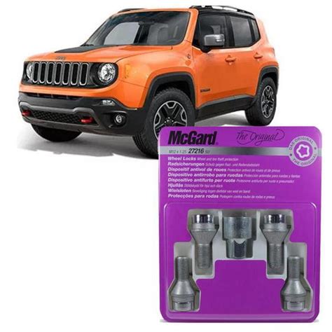 Jogo Parafusos Antifurto Roda Mcgard Jeep Renegade Macgard Kit Anti