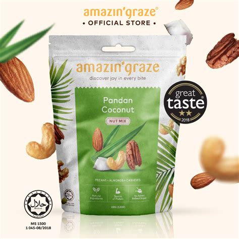 Amazin Graze Pandan Coconut Nut Mix G Shopee Malaysia