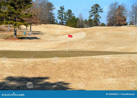 Golf Course In Winter Stock Image Image Of Green Empty 49998587