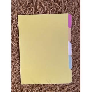 FILE TAB DIVIDER A4 SIZE BRISTOL BOARD 180 GSM 5 COLORS PRE SET Sold