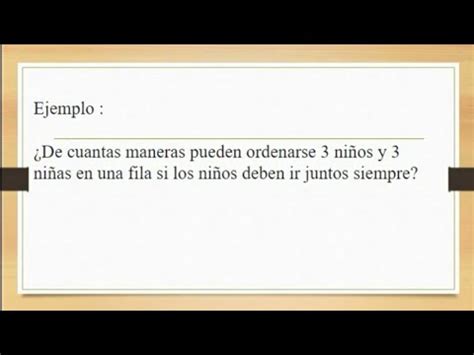 De cuantas maneras se pueden formar 3 niños y 3 niña si los niños deben