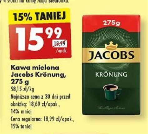 Promocja Kawa Rozpuszczalna Jacobs Cronat Gold 200 G W Biedronka