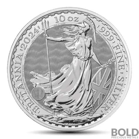 2024 10 Oz British Royal Mint Britannia Silver Coin BU