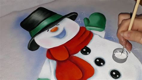 Pintura Pra Iniciante Boneco De Neve Parte 3 YouTube