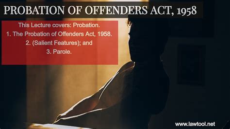 PROBATION OF OFFENDERS ACT 1958