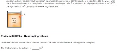 Solved A Piston Cylinder Device Initially Contains 1 Kg