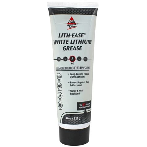 Ags Lith Ease White Lithium Grease 8 Oz Tube WL 8 Zoro