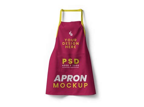 Premium PSD Apron Mockup Template