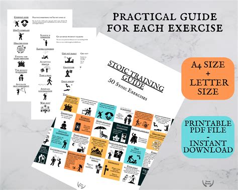 Modern Stoicism Training Board Daily Stoic Exercises Poster Etsy Canada