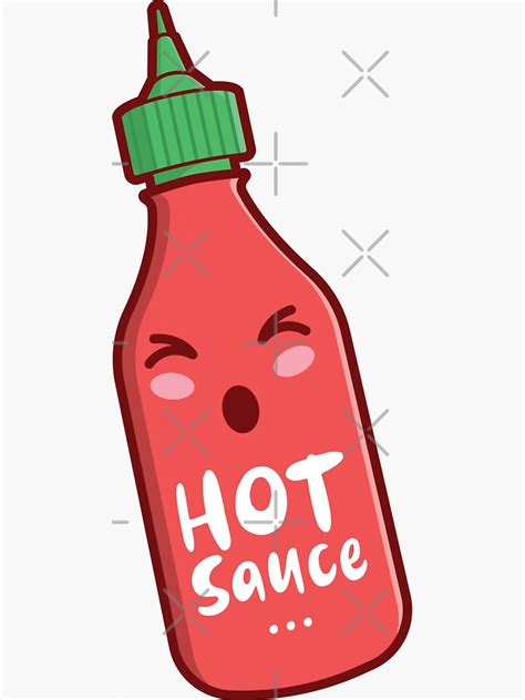 Kawaii Hot Sauce Sticker For Sale By Hixonhouse Redbubble