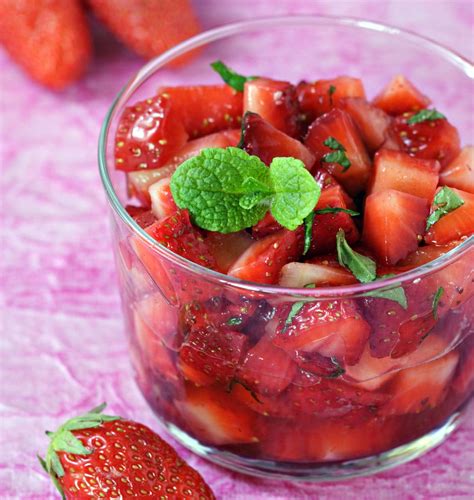 Salade de fraises au citron et à la menthe Recettes de cuisine Ôdélices