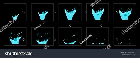 dripping water splash effect animation water stock vector royalty