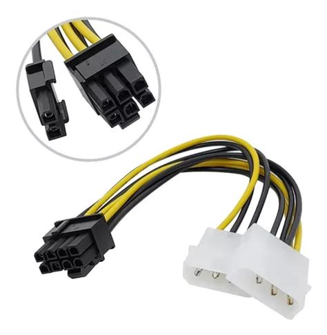 Cabo Adaptador Pcie 6 2 Pinos Para 2 Molex Fonte 15 Cm MercadoLivre