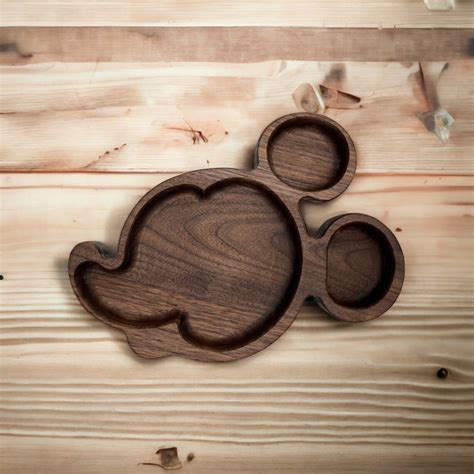 Mickey Mouse Bowl Handmade Wooden Mickey Mouse Shaped Bowl Mickey Mouse