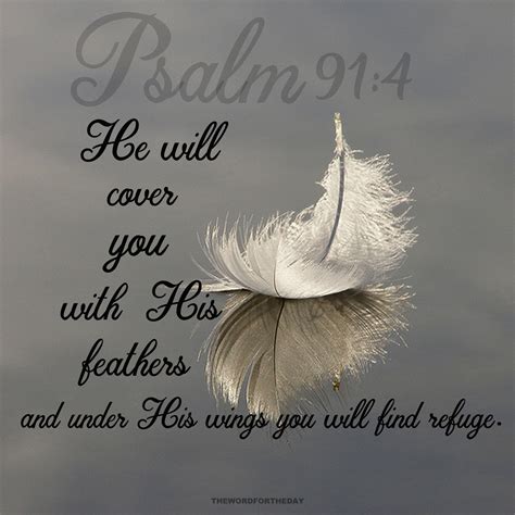 The Word For The Day • Psalm 914 He Will Cover You With His Feathers