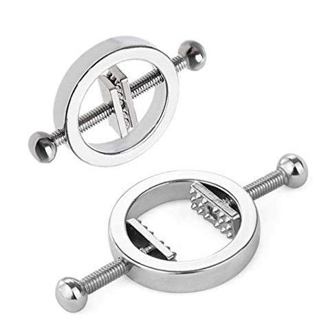 Adjustable Sexy Nipple Clips Clamps Silver Breast Clamps Screw Clip