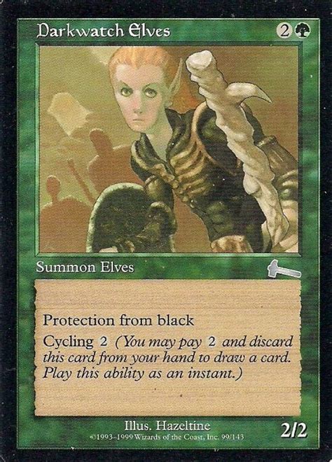 Darkwatch Elves Magic The Gathering Edition Set Series Etsy