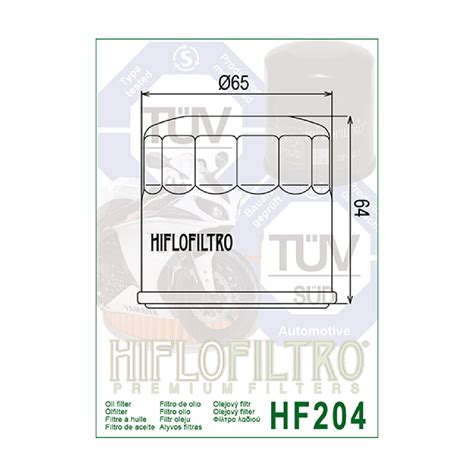 Filtre à Huile Hiflo HF204 pour Honda Cbr600 Fs 1 Fs 2 Sport 2001 2002