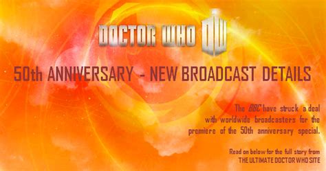 The Ultimate Doctor Who Site: 50th Anniversary - New Broadcast Details