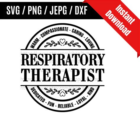 Respiratory Therapist Svg Respiratory Therapy Svg Rt Svg Etsy